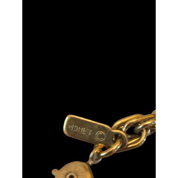 Vintage Monet Gold-Tone 53" Double Strand Rope Chain Necklace With Beaded Accent - Picture 6 of 6